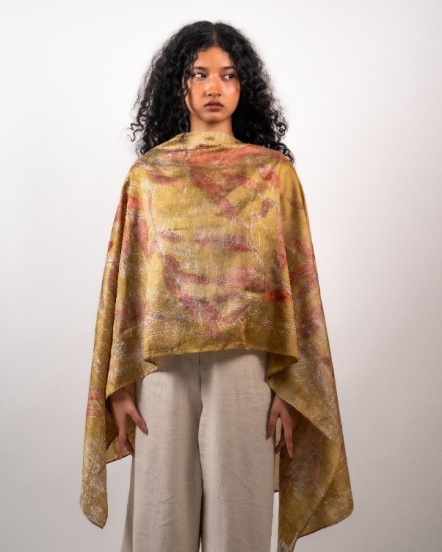 Seaweed Mulberry Silk Stole Scarf