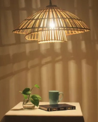 Bamboo Oriental Ceiling Light Natural Lamp