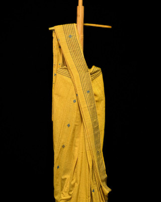 Eri (Ahimsa) Silk Turmeric Yellow Saree
