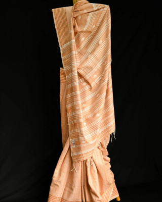 Peach Eri (ahimsa) Silk Saree