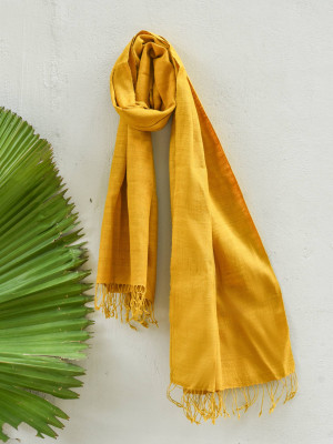 Turmeric Natural Dye Eri Silk Stole